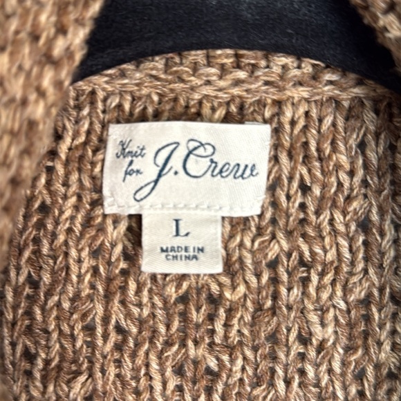 J Crew Cable Knit Ombre Shawl Collar Cardigan Size Large - Picture 3 of 6